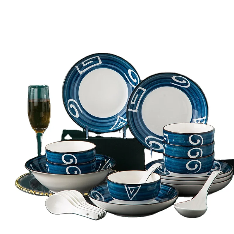 Ceramic Products Wholesale Cutlery Set Jingdezhen Japanese Style Combination Ceramic