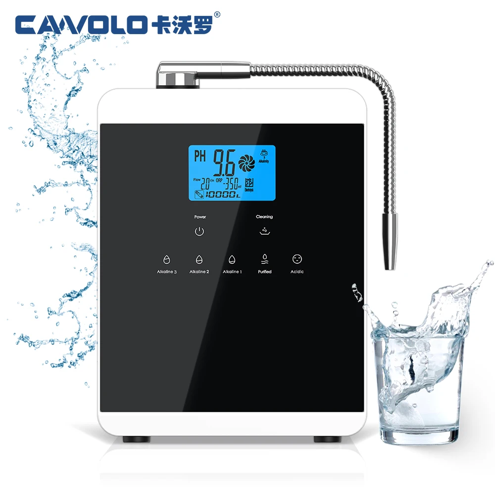 Cawolo 11 пластин с платиновым покрытием ионизатор щелочной воды PH 4 5-10 5 машина для домашнего использования