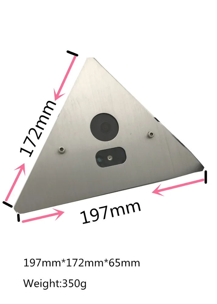 H.265/H.264/MJPEG Anti-Vandal Triangular Corner Elevator 4MP Elevator Network IP Camera Audio P2P 12VDC/PoE