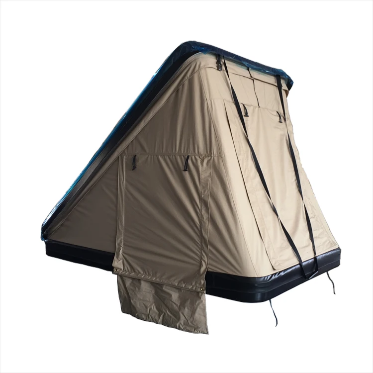 Hot Single-Layer ABS Hard Shell Camping Tent Custom Logo Canvas Fabric with Aluminum Poles for Outdoor Use Car Roof Top Hiking