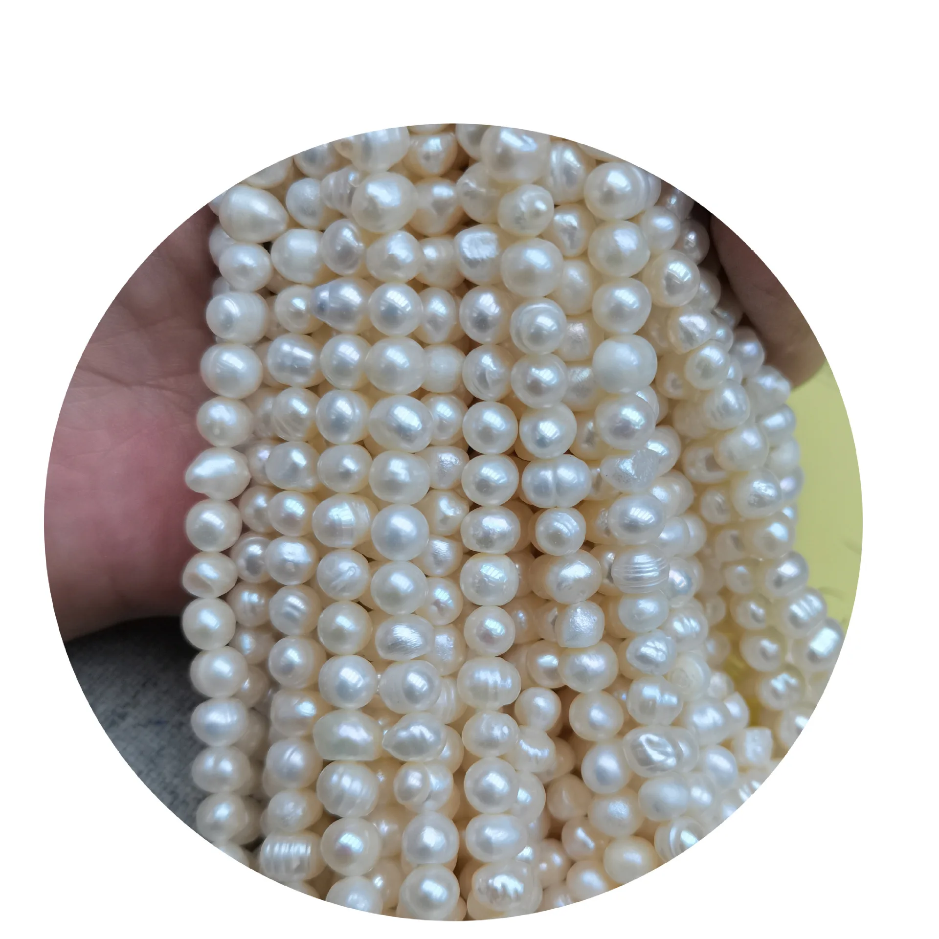 Cheap Price 4-11mm White Color Near Round Pearl Necklace Cultured Wholesale Freshwater Natural Pearl Strand