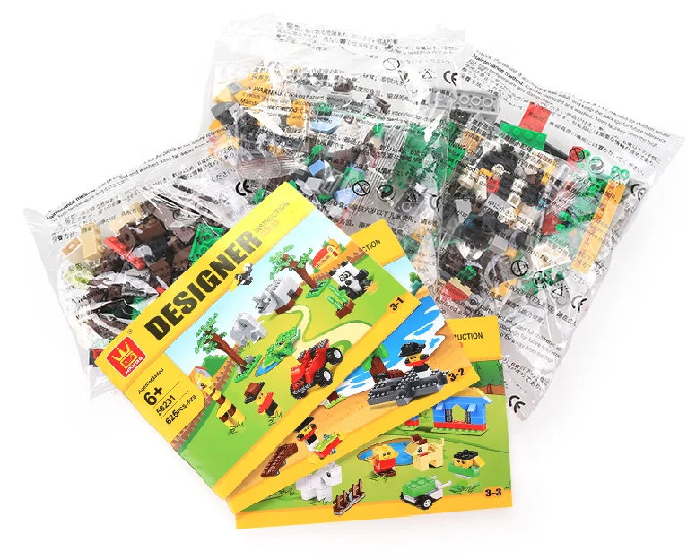 animal toy brick diy education for