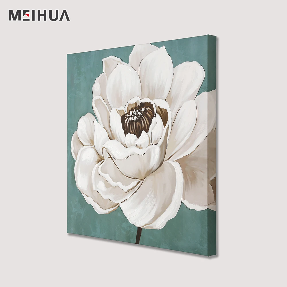 White Floral Pictures Decorative canvas art hand flower oil painting abstract flowers Wall Art Painting