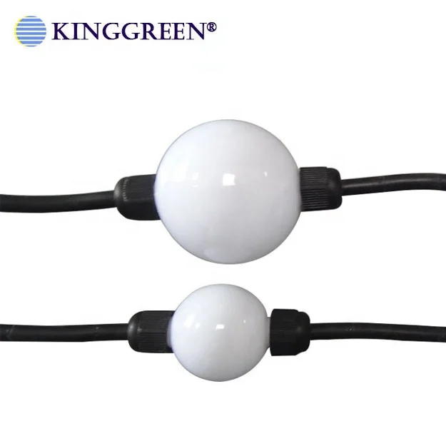 WS2811 6LEDs 3535 DC24V 3D effects 360 degree addressable pixel led ball light string 10pcs/string waterproof IP68