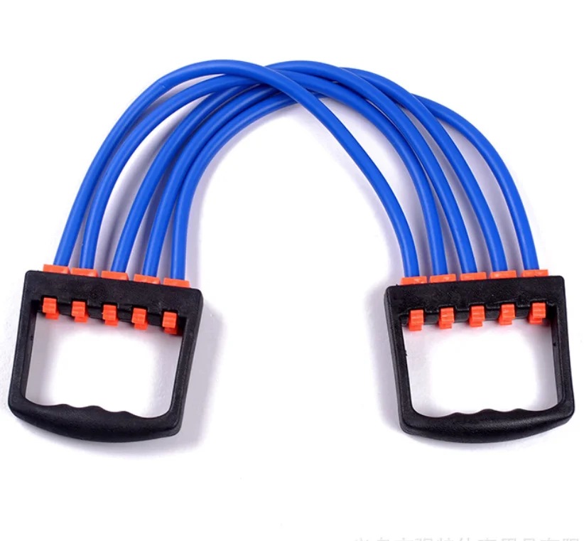 5 tubes adjustable chest expander for  strength Trainer for Home Gym Muscle Training Exerciser