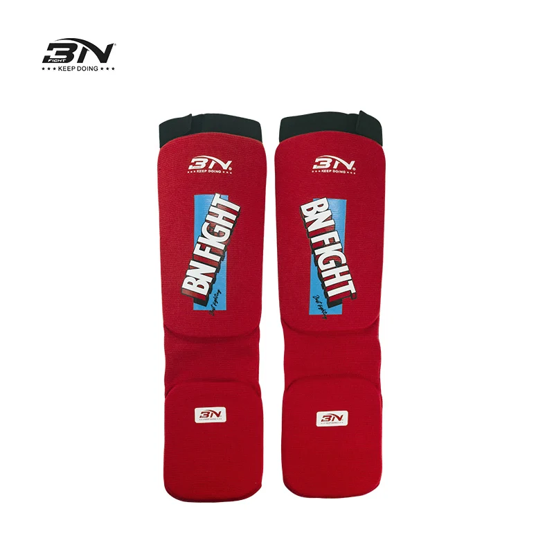BN UFC Cotton Shinguard Leg Protector Boxing Training Muay Thai Soft Shin Guards for Muay Thai KickBoxing Martial Arts Training
