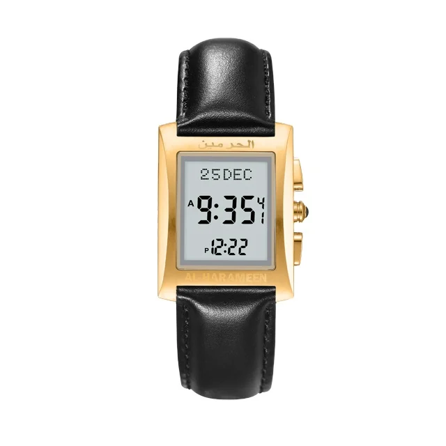 Alazan Islamic Mmuslim Azan Digital Watch Factory Alfajr Stainless Steel Prayer Auto Qibla Compass Waterproof Watches Wholesaler