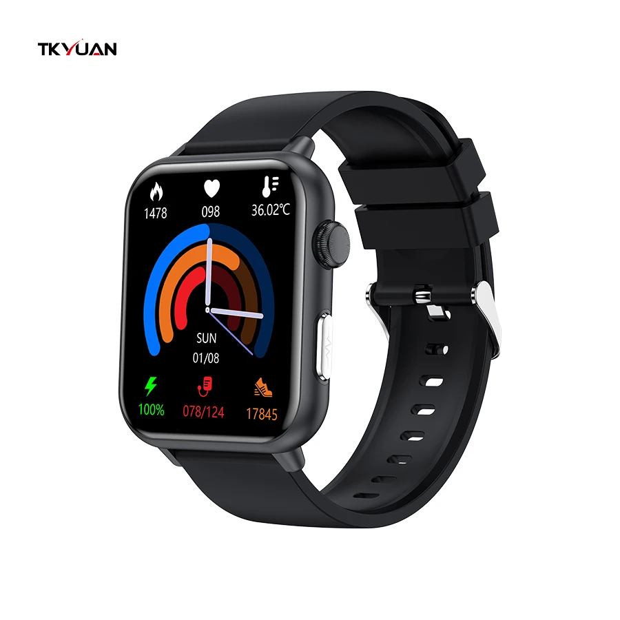 TKYUAN Factory E200 ECG PPG body temperature 1.72 inch blood pressure blood oxygen SPO2 heart rate monitoring smart watch