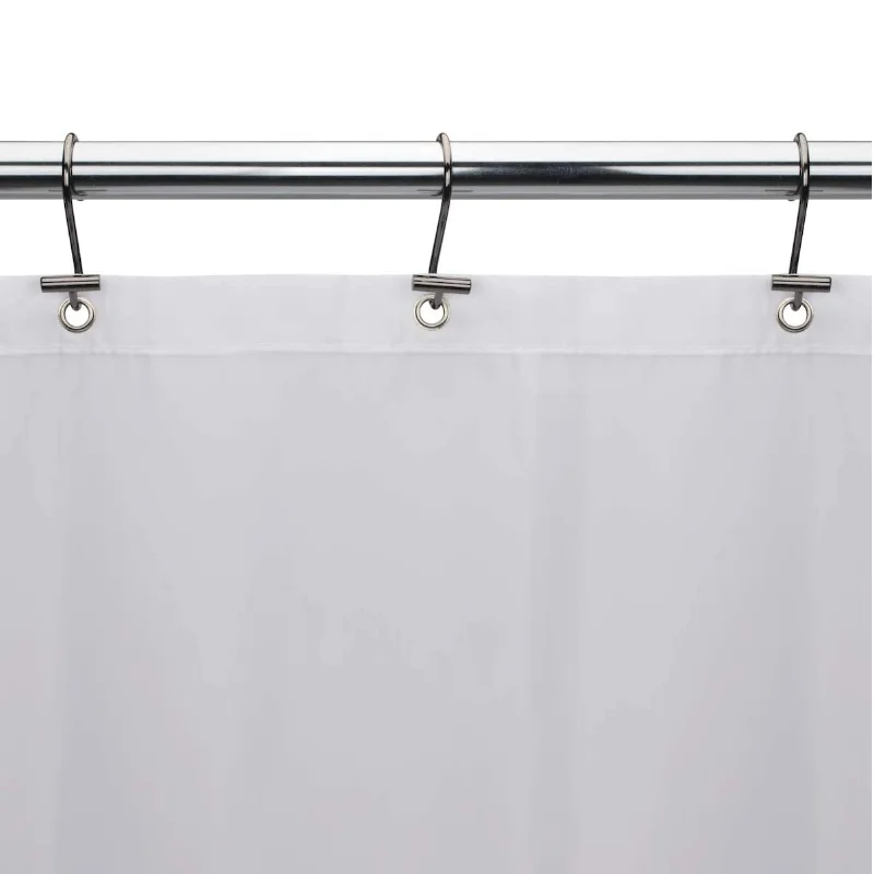 T-Bar Shower Curtain Hooks Rustproof Wholesale Bathroom Accessories Metal S Shape Shower Curtain Hooks Rings