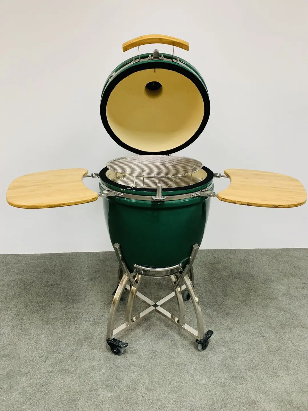 22inch MCD factory direct sales XL Classic Ceramic Big Size Joe Green Color Egg Shaped Charcoal Bbq Grill Smoker kamado grill