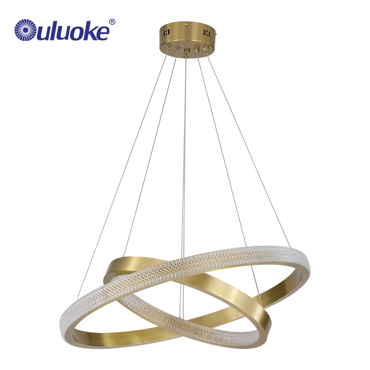 Creative circle ring chandelier lamp LED aluminum pendant light for restaurant bedroom