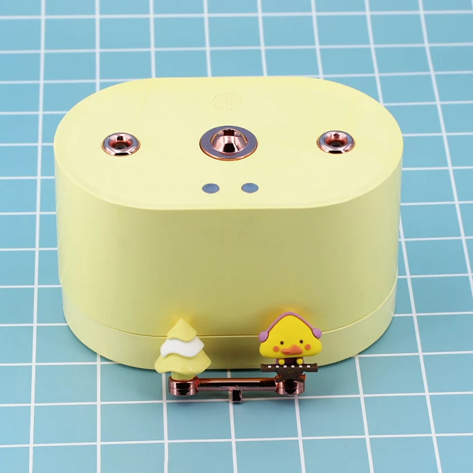 Индивидуальный заводской 100 мл 2000 мА/ч перезаряжаемый симпатичный Usb увлажнитель воздуха с музыкальной шкатулкой портативный увлажнитель для ребенка