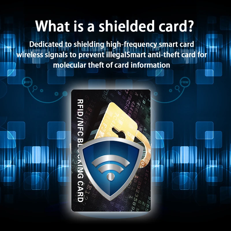 2022 Factory Price Customize Logo High Quality Card Cr80 Size Credit Card Protector Smart Nfc Rfid Blocking Card