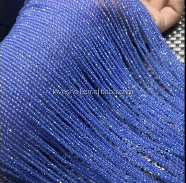 Высококачественные бусины из натурального свободного ожерелья с голубым топазом, хрустальные бусины 2,5 мм-3 мм