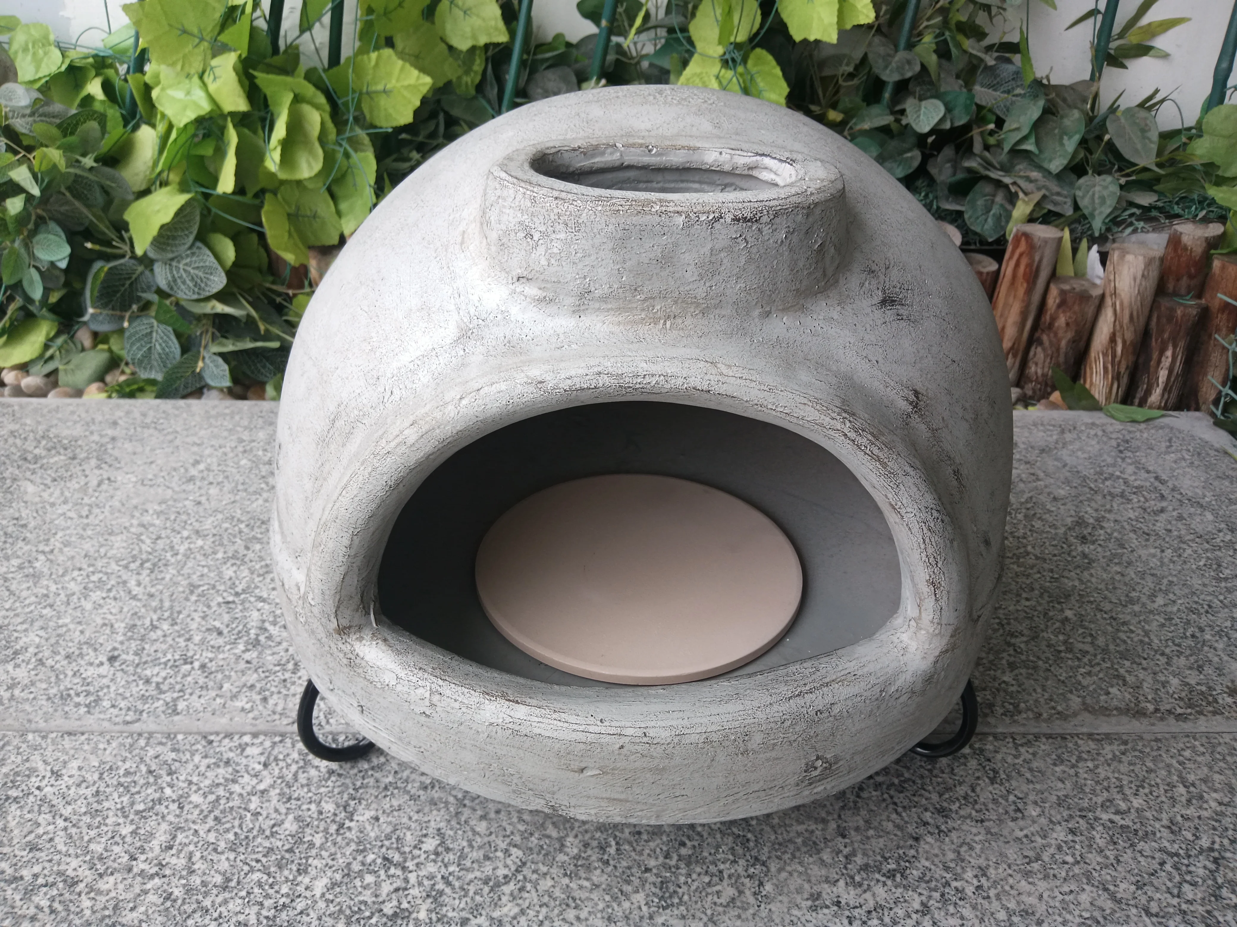 Popular Mexican Pizza Oven Wood Fired Clay Fire Pit Chiminea With Pizza Stone