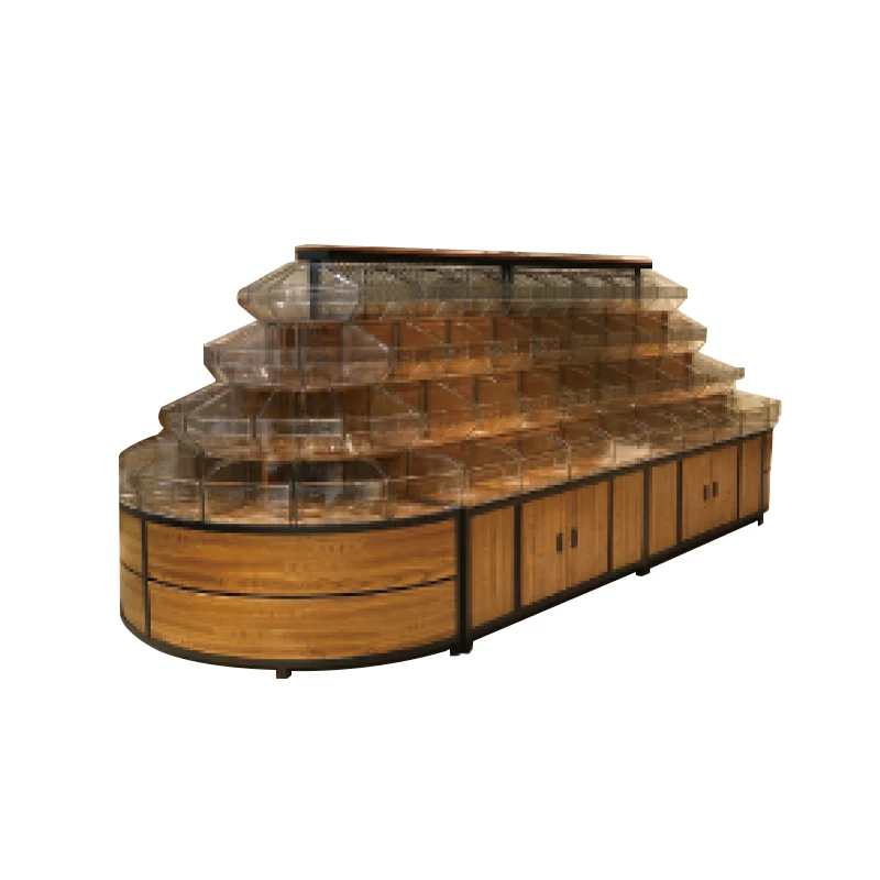 OEM Customized double sided candy display shelf gandola snack shelves for store