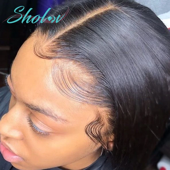 Wholesale Vendor Virgin Brazilian Human Hair Lace Front Wig Transparent HD Swiss 360 Lace Frontal Human Hair Wig For Black Women