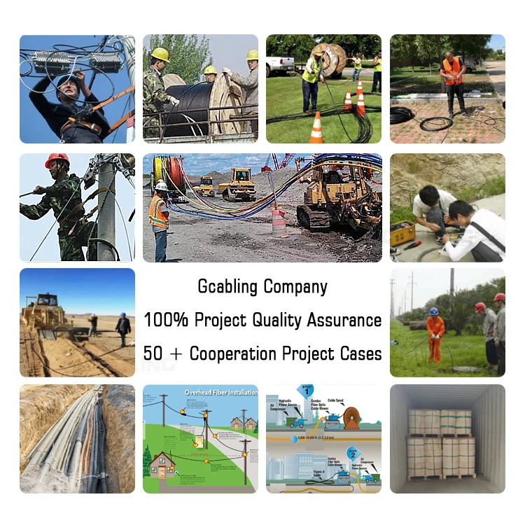 OEM internet 48 core MINI ADSS ASU single mode G652D outdoor SM aerial ADSS fiber optic cable double jacket