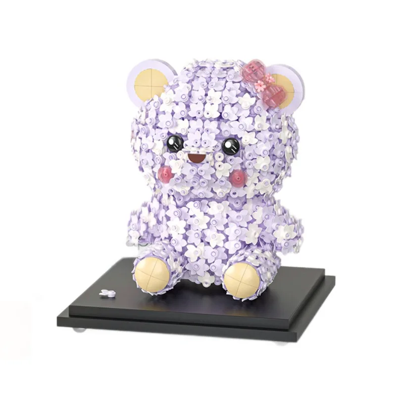 Foreign trade New Arrivals Block Toys Flowers Bearbrick 3D models Figure Assembly Stacking Toys For Girls Valentines Day Gift