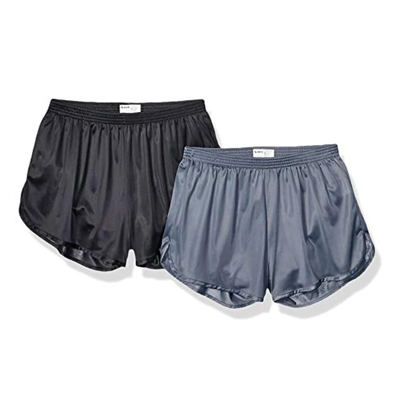 Супер мягкие дышащие трусы для бега на заказ, свободный крой, стиль 100% нейлоновый трикотаж, эластичная талия, мужские шелковые трусы рейнджера, шорты для бега