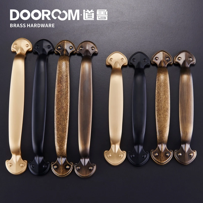 Латунные ручки для мебели Dooroom шкаф комод ящик шкафа коробка обуви в Средиземноморском пасторальном и американском