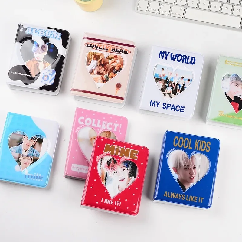 Hollow Out Small Korea Star Kpop Card Mini Photo Album Transparent Photocard Custom Mini Binder Collect Book