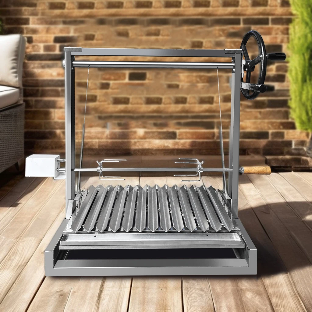 Charbon Chicken Roaster Built-In Brick BBQ Grill Stainless Steel Indoor Garden Arntinan Asador Gas/Oven Charcoal Smoker Metal