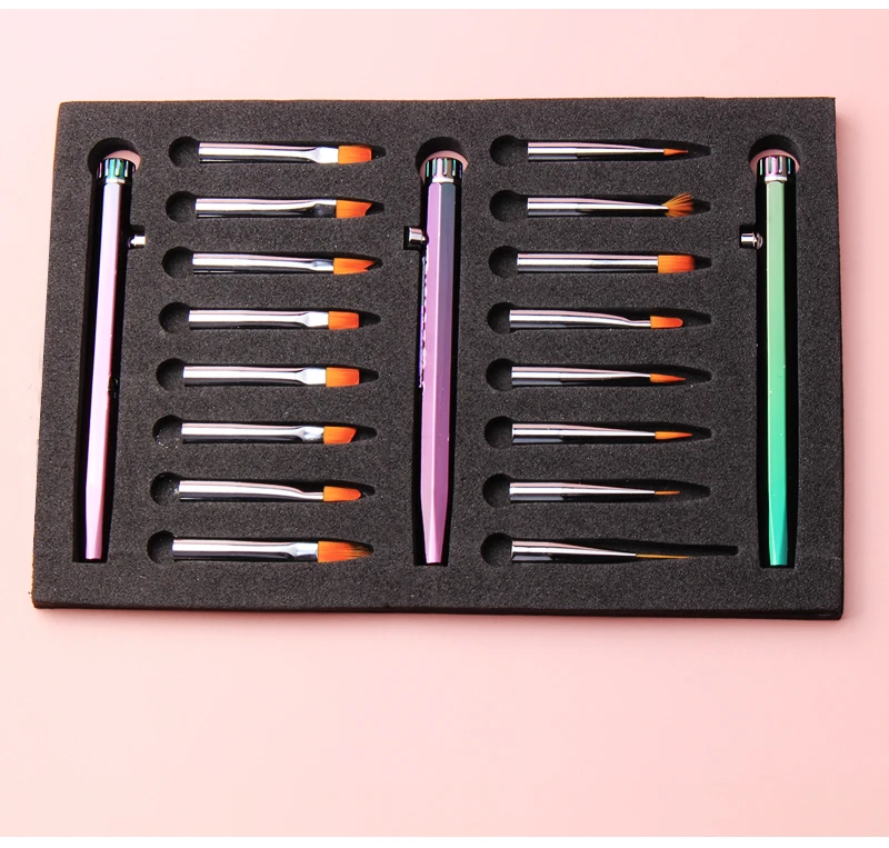 Hot Selling Custom Nail Brush Multifunctional Retractable Nylon Synthetic Hair High Quality Acrylic Nail Brushes