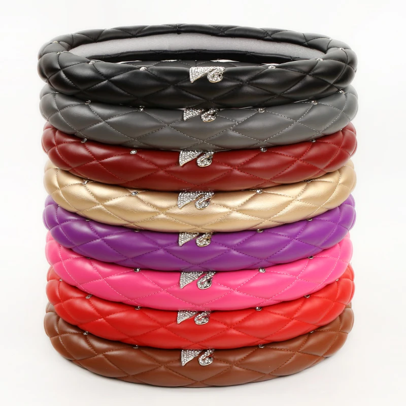 Special leather hand-stitched steering wheel leather cover limousine steering wheel cover