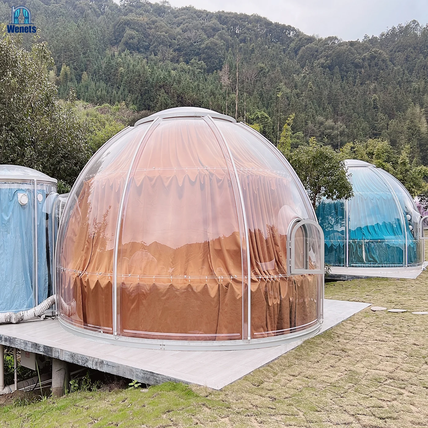 Waterproof igloo dome transparent igloo polycarbonate dome house prefab