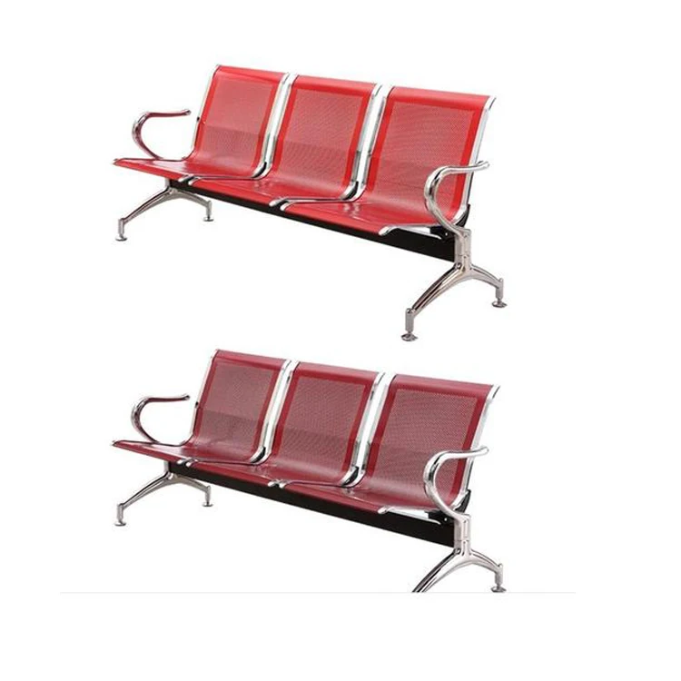 Airport waiting metal chair used hospital waiting room public waiting three seats chair