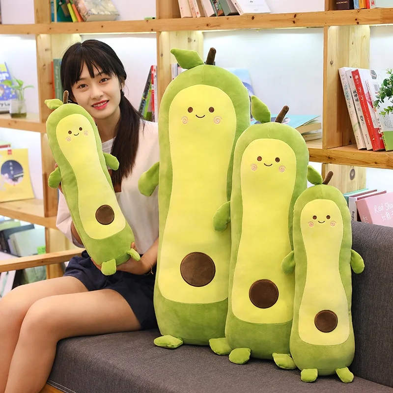 Oem Quality Holiday Warm Gift 27 Inch Green Large Simulation Plush Toy Avocado Plush Pillow