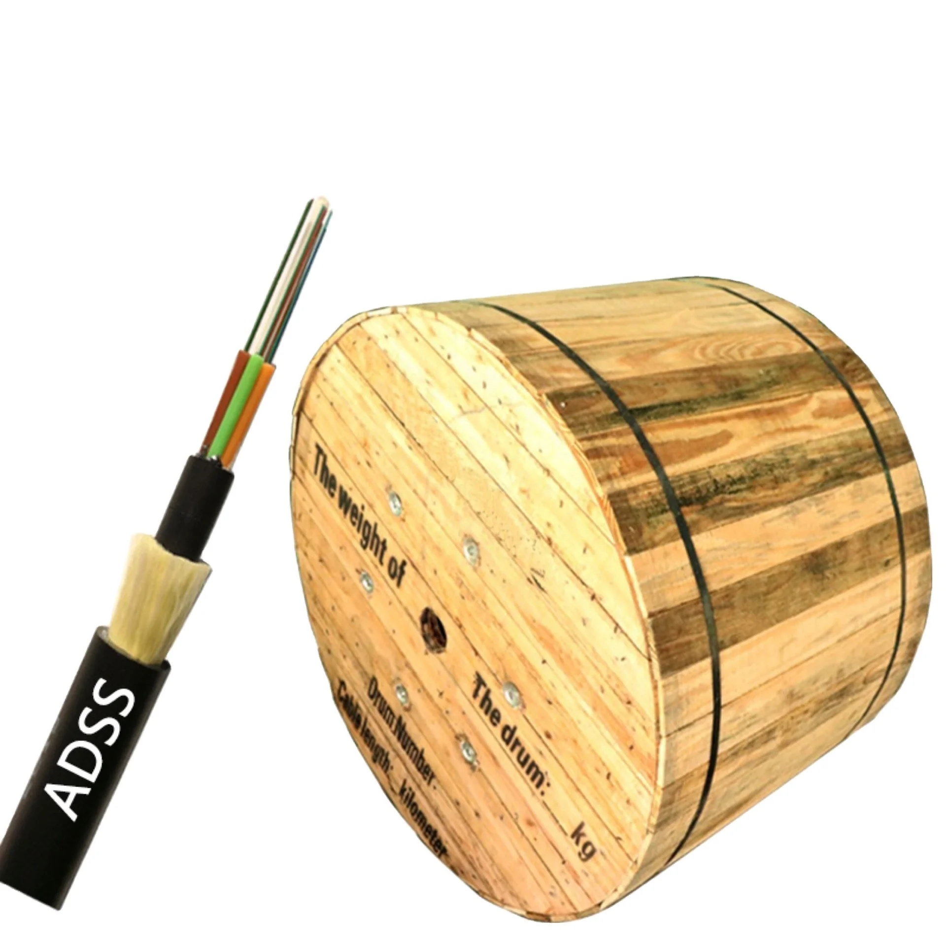 Одиночный режим 24 сердечника антенны волоконно-оптического кабеля самоподдерживающийся Диэлектрический кабель волокно цена за