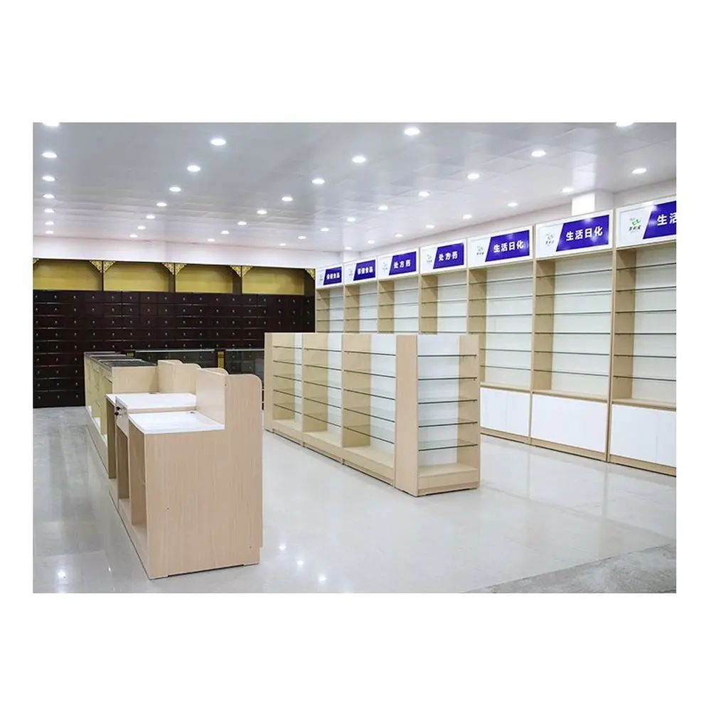 Prima Best Price Modern Pharmacy Shelves Red Best Price Meubles De Pharmacie Supermarket Shelves  Pharmacy Furniture of Wall Mou