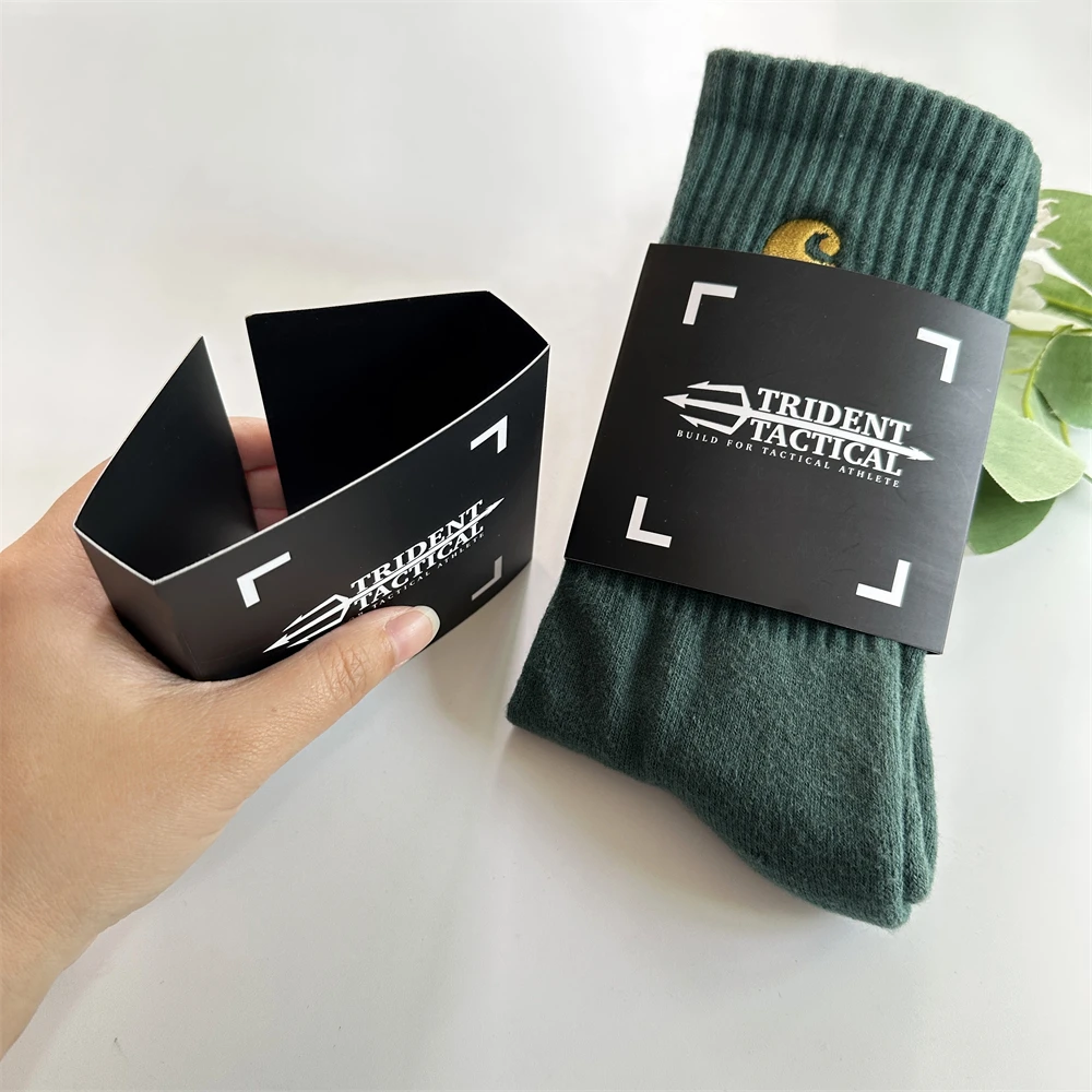 Custom Thick 400Gsm Socks Accessories Paper Cardboard Socks Hang Tag,Printed Logo Sock Tag,Sock Wrap Label