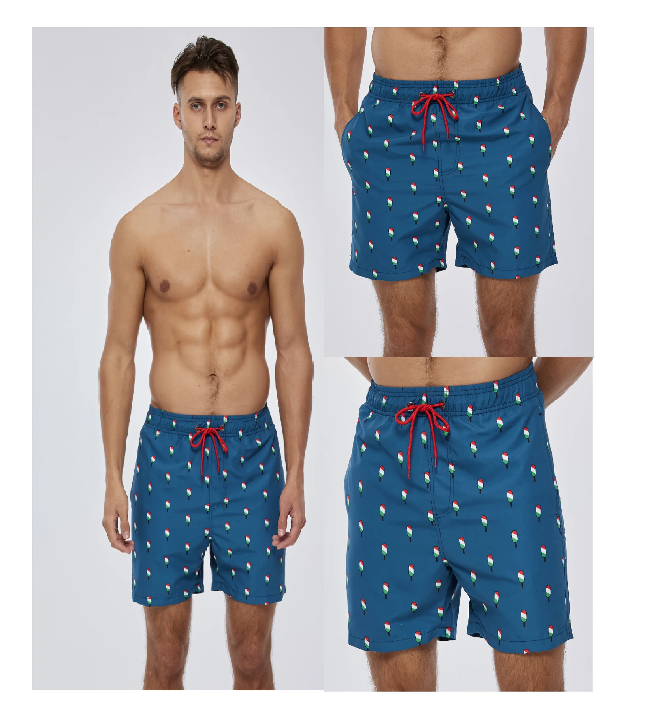 New OEM Manufacturer Swimwear Men Printed Shorts Swim Trunk Briefs