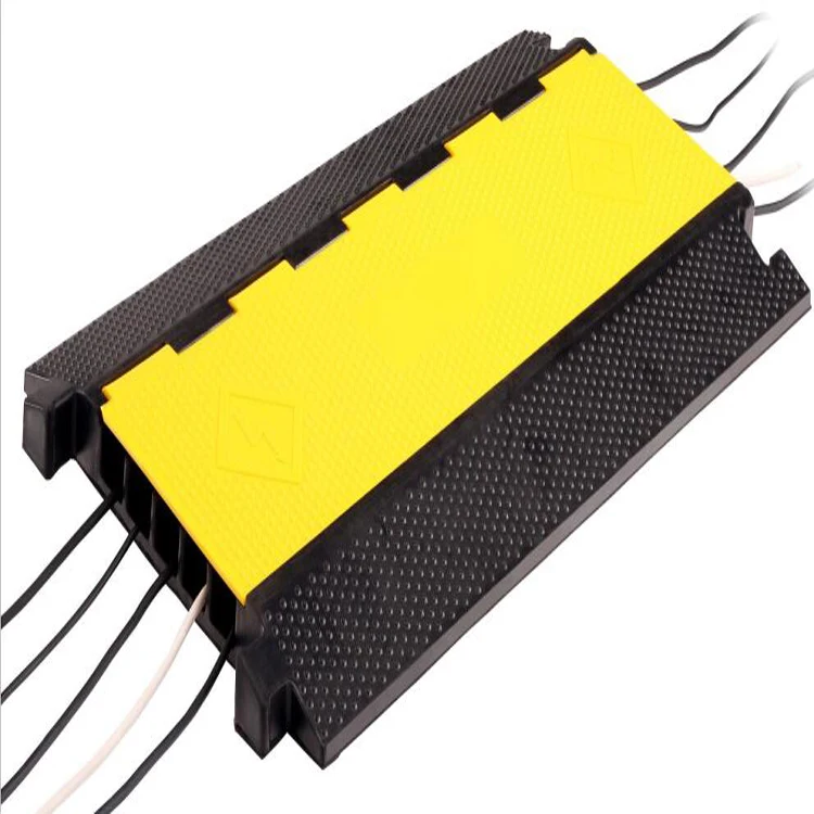 5-channel yellow pvc jacket cover floor rubber cable protector