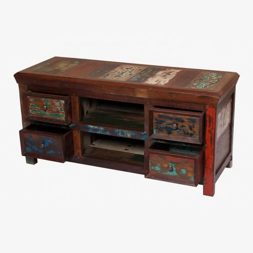best selling Indonesian home living furniture and decoration Robby rectangle shaped Cabinet with 4 Drawers