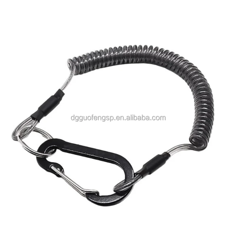 fishing bridge raft fish control device lost rope hanging buckle telescopic elastic pull rope fishing rod lost rope raft