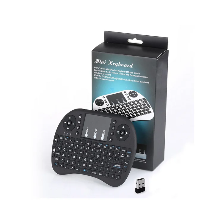 
 Беспроводная игровая клавиатура с подсветкой и дисплеем, пульт дистанционного управления, ультратонкая мини-клавиатура с сенсорной панелью  