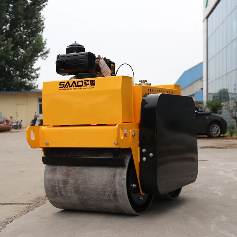 High Quality Diesel Engine Walk Behind Double Drum Vibrator Roller bomag SYLJ-S600C Model
