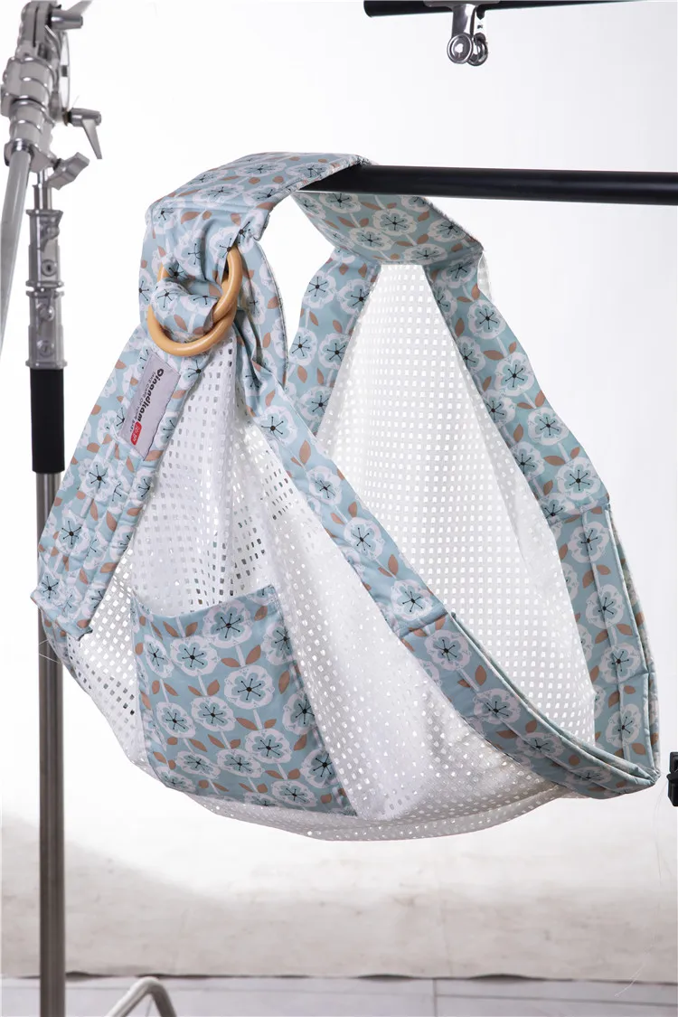 Custom Logo Solid Lightweight Ergonomic 100% Cotton baby wrap Stretchy Wearing Baby Sling Wrap Carrier