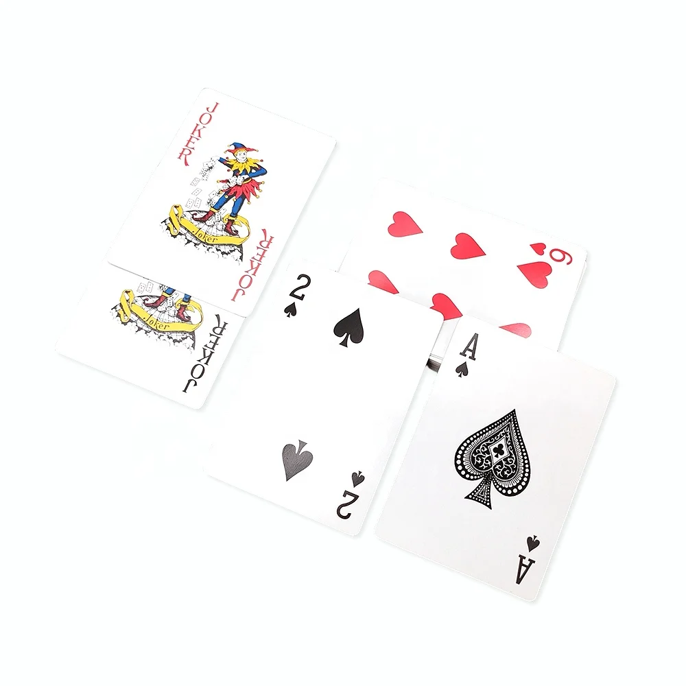High Quality 280Gsm Blue Core Paper Playing Cards Factory Printed Blank Casino Poker for Custom Logo Entertainment