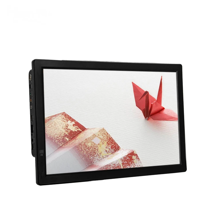 Мини портативный телевизор 14 дюймов светодиодный ЖК-телевизор 1800 мАч батарея DVB-T DVB-T2 ATSC ISDB цифровое