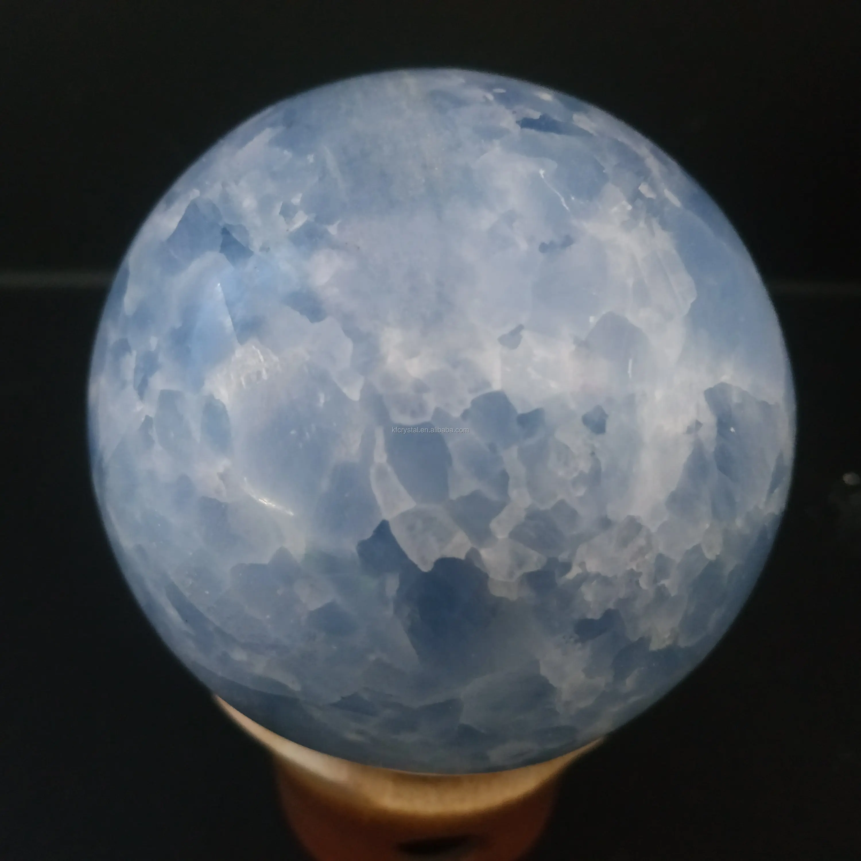 Wholesale crystal sphere ball Folk Crafts Healing Stones Natural Blue Calcite Crystal Quartz Ball Spheres for healing decor
