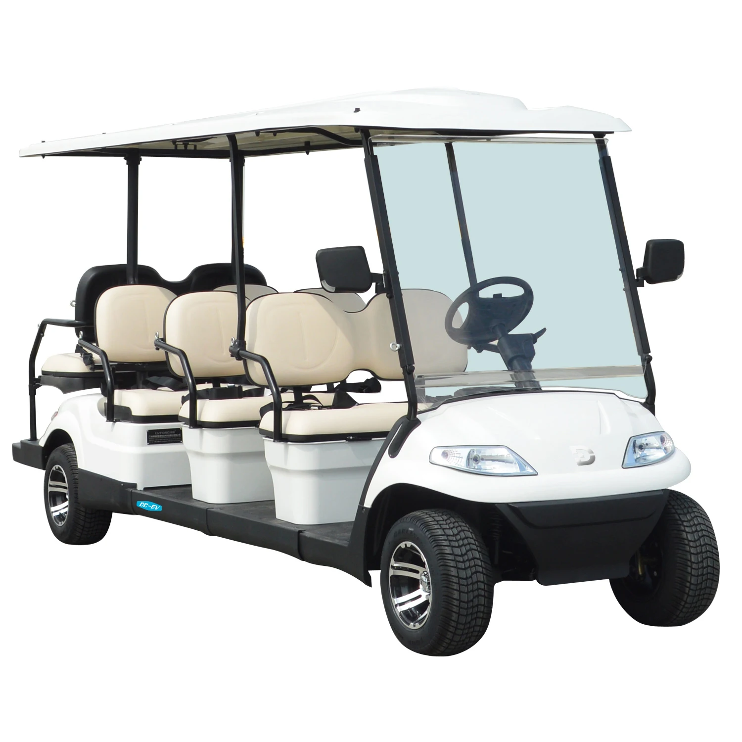 LT 6+2 Seater Golf Cart DECHUANG Golf Buggy Comfortable 8Passenger Sightseeing Bus and Part Battery Operated with CE LT-A627.6+2