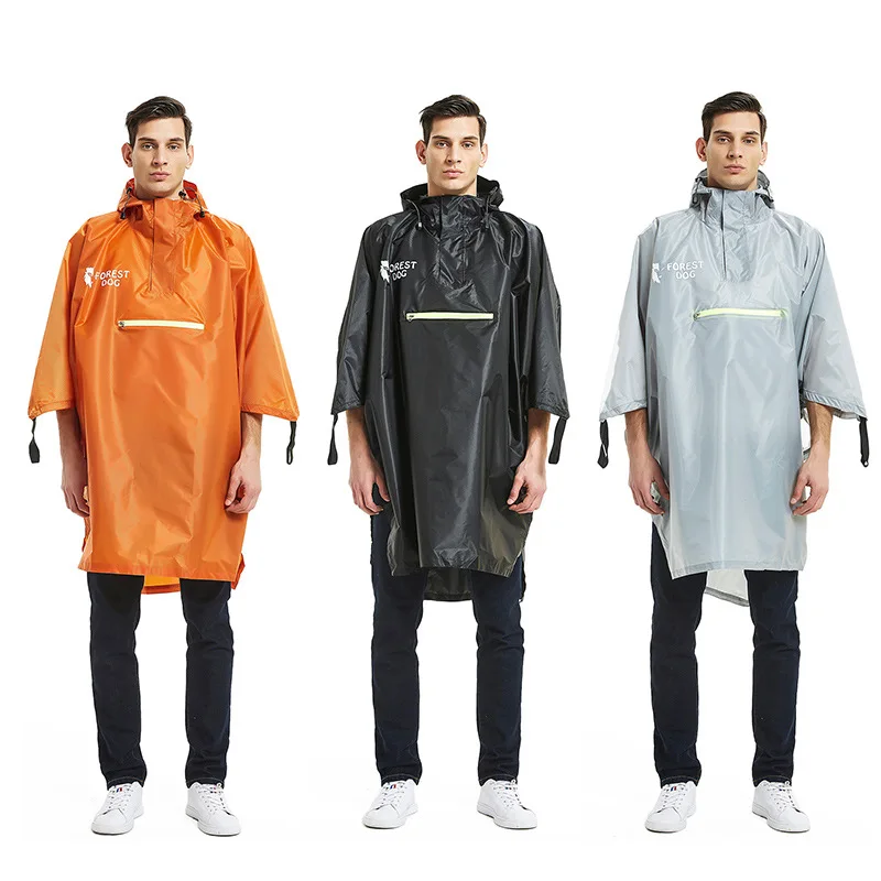 Polyester taffeta rubber raincoat outdoor cycling hiking sport poncho tactical rain coat
