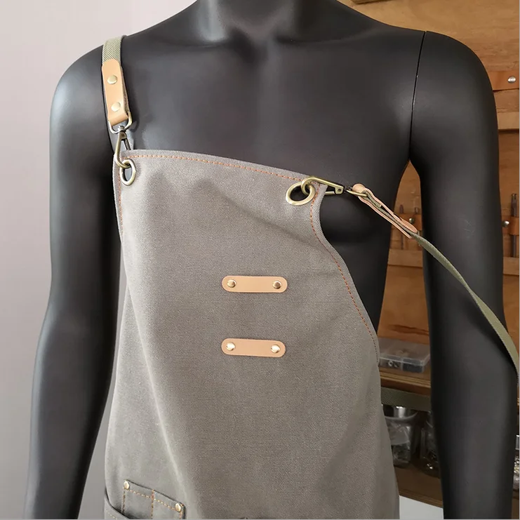 Canvas apron coffee cake milk tea shop gardening Kitchen chef apron with custom logo