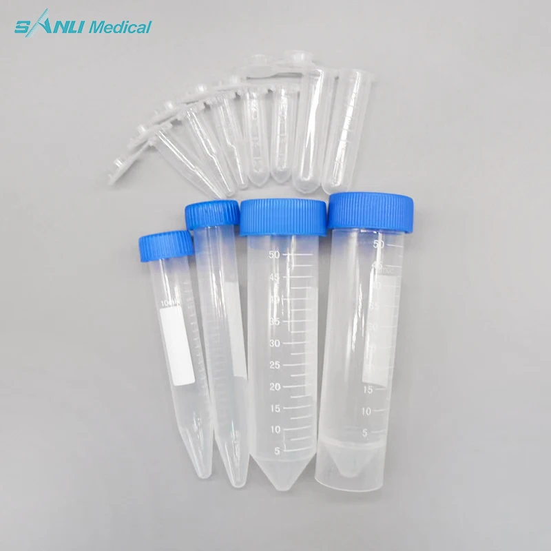 15ml 50ml Disposable Round Graduated Plastic Conical Bottom Centrifuge Tubes with Screw Cap