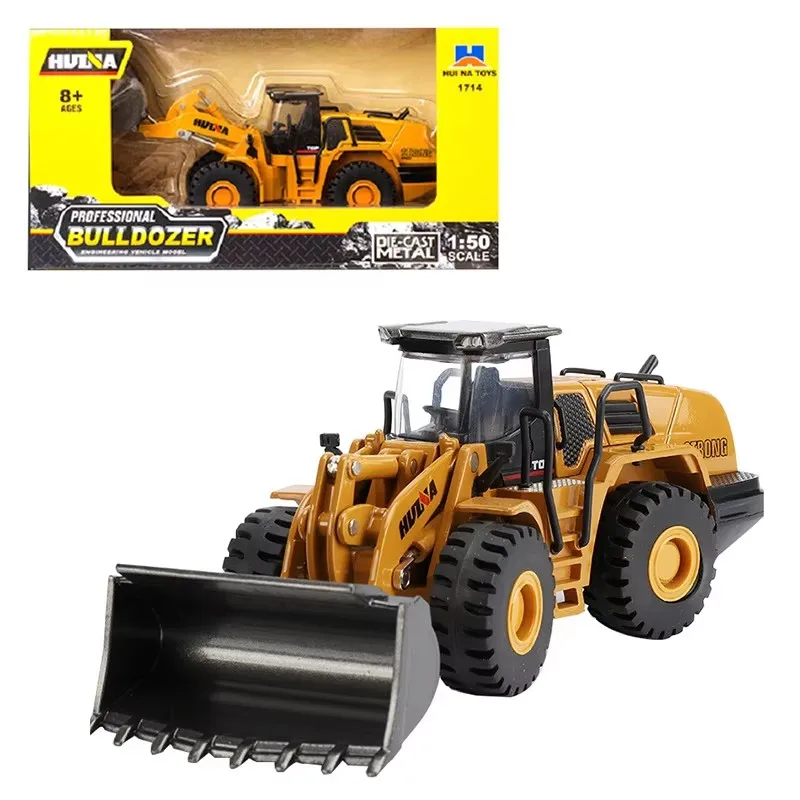 Construction Truck Alloy Toy Model Metal Small Diecast Bulldozer 1:50 SJY-1714 1/50 Scale Die-cast Dozer Engineering Vehicle
